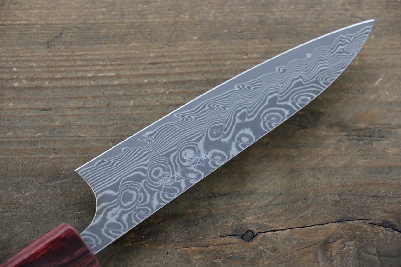 Yoshimi Kato SG2 Damascus Petty-Utility 150mm with Honduras Handle - Seisuke Knife