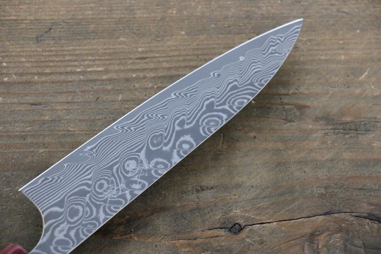 Yoshimi Kato SG2 Damascus Petty-Utility 150mm with Honduras Handle - Seisuke Knife