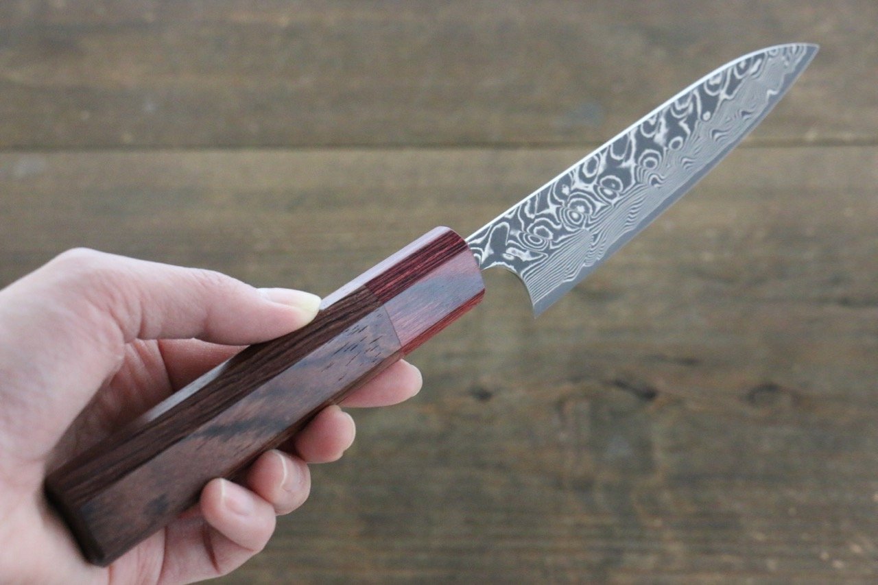 Yoshimi Kato SG2 Damascus Petty-Utility 150mm with Honduras Handle - Seisuke Knife
