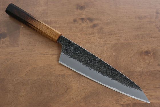 Sakai Takayuki Homura Guren Blue Steel No.2 Kurouchi Hammered Gyuto 225mm with Burnt Oak Handle - Seisuke Knife