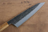 Sakai Takayuki Homura Guren Blue Steel No.2 Kurouchi Hammered Gyuto 225mm with Burnt Oak Handle - Seisuke Knife