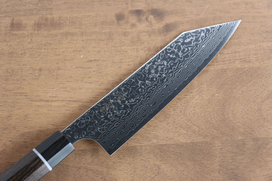 Seki Kanetsugu ZUIUN SG2 Mirrored Finish Damascus Kiritsuke Santoku 180mm Pakka wood with white ring (heptagonal) Handle With Saya - Seisuke Knife