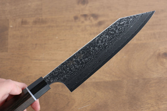 Seki Kanetsugu ZUIUN SG2 Mirrored Finish Damascus Kiritsuke Santoku 180mm Pakka wood with white ring (heptagonal) Handle With Saya - Seisuke Knife