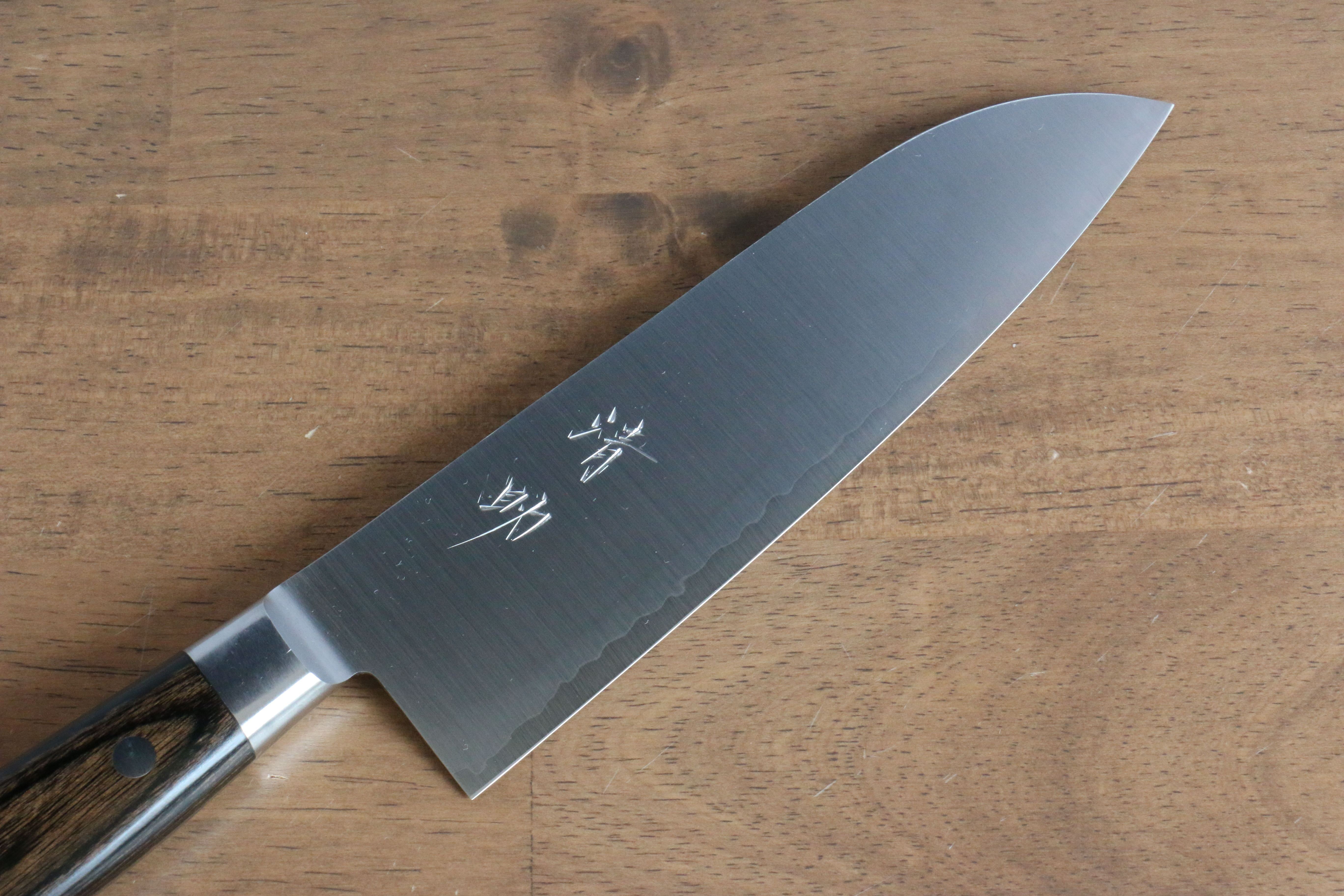 Seisuke SG2 Santoku 180mm Brown Pakka wood Handle - Seisuke Knife