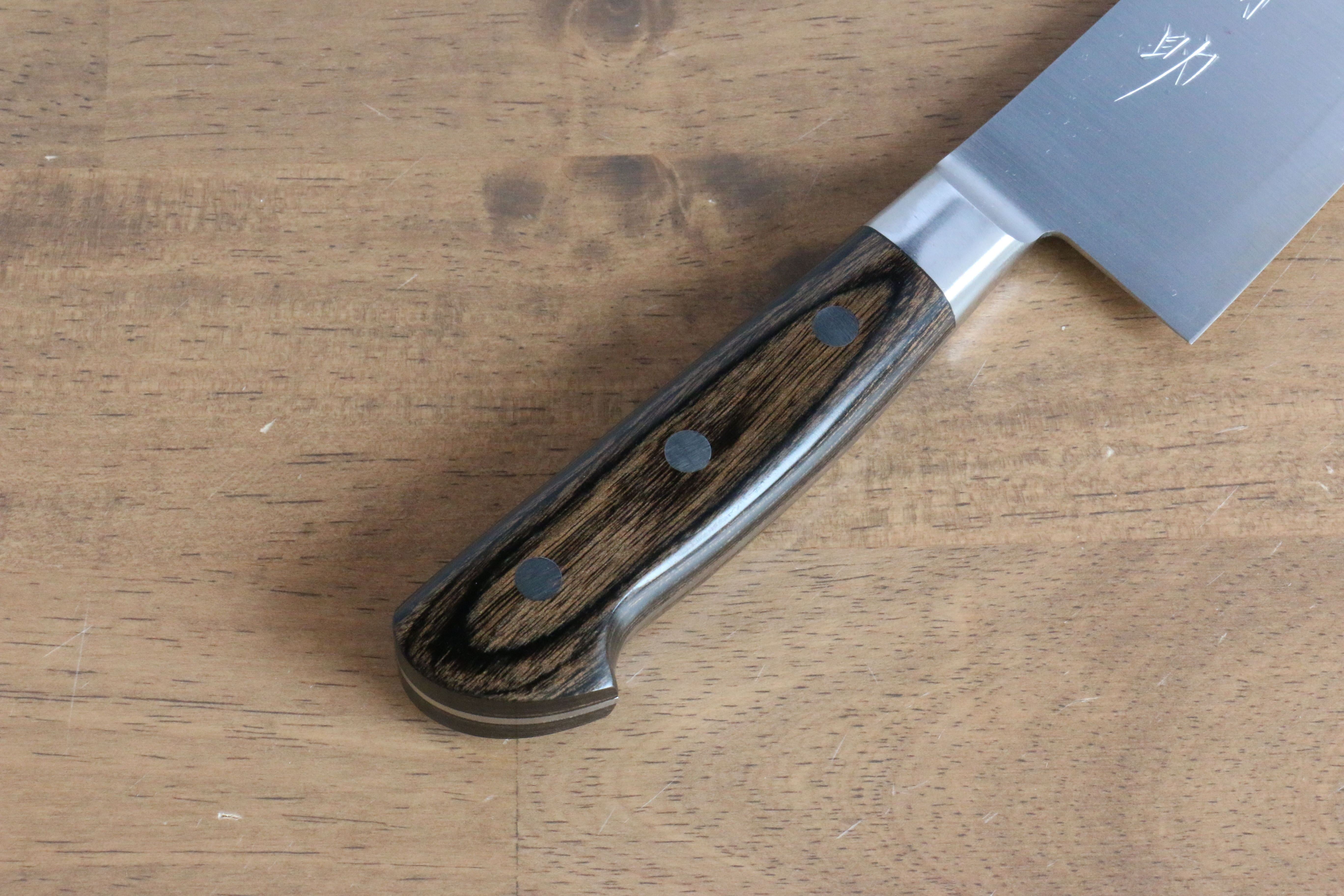Seisuke SG2 Santoku 180mm Brown Pakka wood Handle - Seisuke Knife