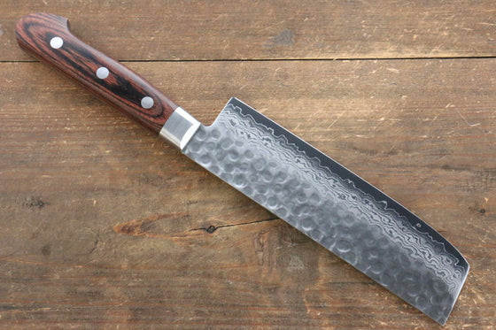 Jikko VG10 17 Layer Nakiri 160mm with Mahogany Handle - Seisuke Knife