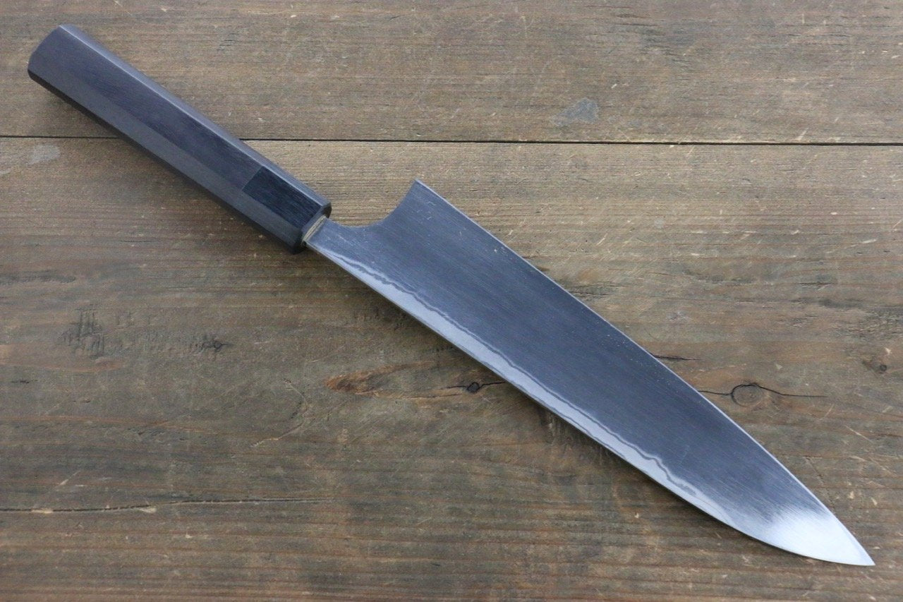 Seisuke Blue Steel No.2 Hammered Damascus Gyuto 210mm Shitan Handle - Seisuke Knife