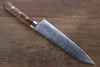 Takeshi Saji SG2 Diamond Finish Damascus Kiritsuke 210mm Ironwood Handle - Seisuke Knife