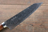 Takeshi Saji SG2 Diamond Finish Damascus Kiritsuke 210mm Ironwood Handle - Seisuke Knife