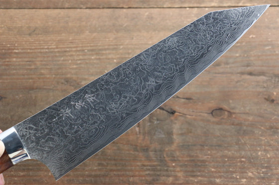 Takeshi Saji SG2 Diamond Finish Damascus Kiritsuke 210mm Ironwood Handle - Seisuke Knife