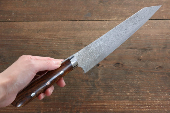 Takeshi Saji SG2 Diamond Finish Damascus Kiritsuke 210mm Ironwood Handle - Seisuke Knife