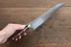 Takeshi Saji SG2 Diamond Finish Damascus Kiritsuke 210mm Ironwood Handle - Seisuke Knife