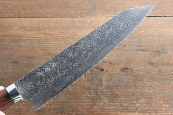 Takeshi Saji SG2 Diamond Finish Damascus Kiritsuke 240mm Ironwood Handle - Seisuke Knife