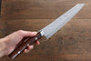 Takeshi Saji SG2 Diamond Finish Damascus Kiritsuke 240mm Ironwood Handle - Seisuke Knife - Slide 8