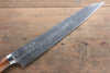 Takeshi Saji SG2 Diamond Finish Damascus Kiritsuke 270mm Ironwood Handle - Seisuke Knife - Slide 3