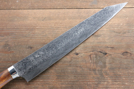 Takeshi Saji SG2 Diamond Finish Damascus Kiritsuke 270mm Ironwood Handle - Seisuke Knife