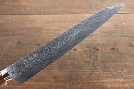 Takeshi Saji SG2 Diamond Finish Damascus Kiritsuke 270mm Ironwood Handle - Seisuke Knife