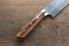 Takeshi Saji SG2 Diamond Finish Damascus Kiritsuke 270mm Ironwood Handle - Seisuke Knife - Slide 6