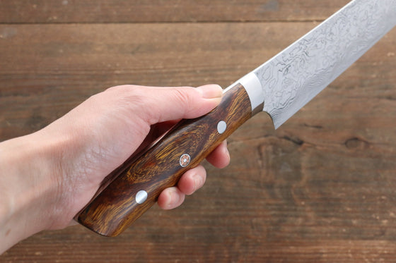 Takeshi Saji SG2 Diamond Finish Damascus Kiritsuke 270mm Ironwood Handle - Seisuke Knife