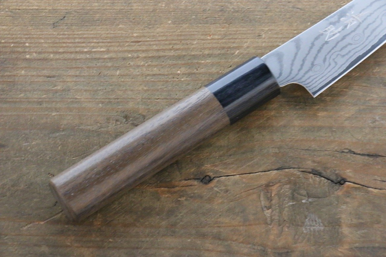 Seisuke VG10 37 Layer Damascus Petty-Utility 130mm Shitan Handle - Seisuke Knife