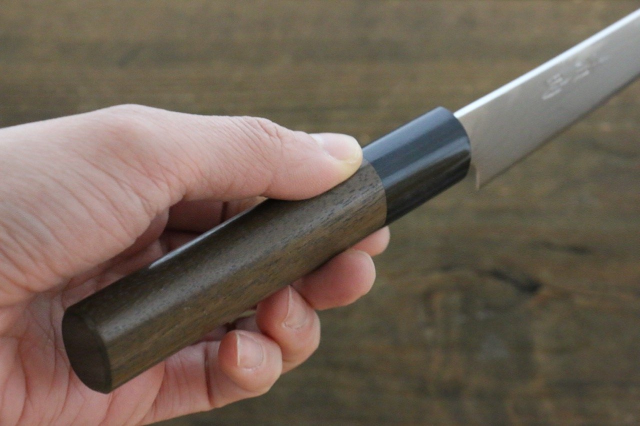 Seisuke VG10 37 Layer Damascus Petty-Utility 130mm Shitan Handle - Seisuke Knife