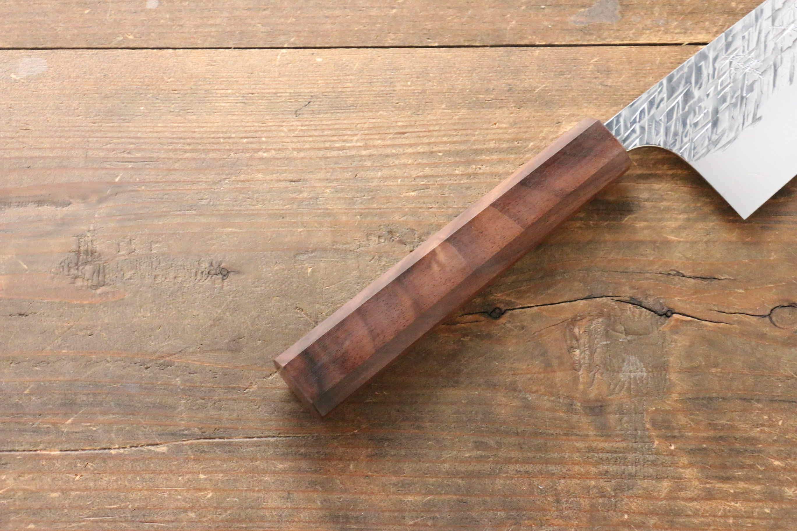 Yu Kurosaki Raijin Cobalt Special Steel Hammered Gyuto 270mm Walnut Handle - Seisuke Knife