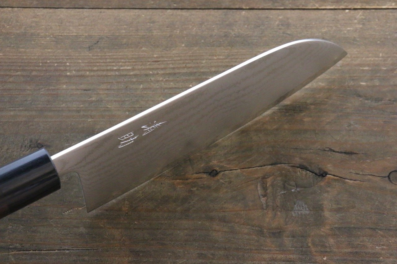 Seisuke VG10 63 Layer Damascus Santoku 165mm Shitan Handle - Seisuke Knife