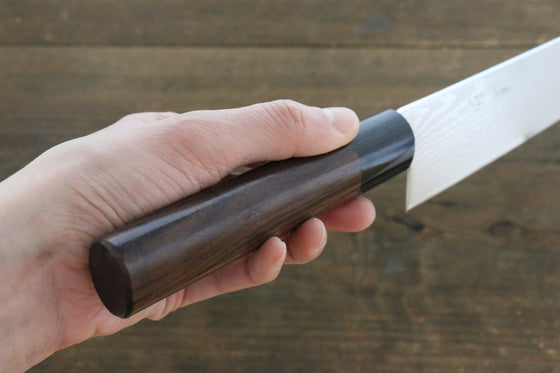 Seisuke VG10 63 Layer Damascus Gyuto 210mm Shitan Handle - Seisuke Knife