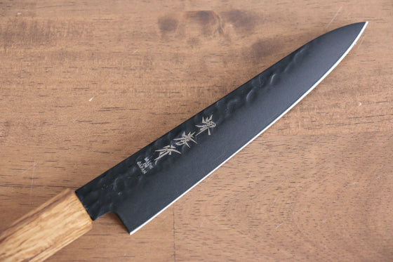 Sakai Takayuki Kurokage VG10 Hammered Teflon Coating Petty-Utility 150mm Burnt Oak Handle - Seisuke Knife