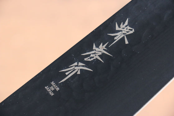 Sakai Takayuki Kurokage VG10 Hammered Teflon Coating Santoku 170mm Burnt Oak Handle - Seisuke Knife