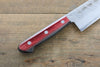 Sakai Takayuki Silver Steel No.3 Santoku Japanese Chef Knife 180mm with Red Pakkawood Handle - Seisuke Knife - Slide 6