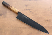  Sakai Takayuki Kurokage VG10 Hammered Teflon Coating Gyuto 240mm Burnt Oak Handle - Seisuke Knife