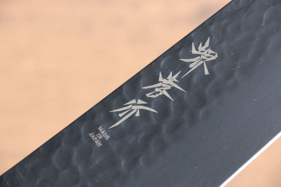 Sakai Takayuki Kurokage VG10 Hammered Teflon Coating Gyuto 240mm Burnt Oak Handle - Seisuke Knife