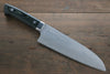 Takeshi Saji VG10 Damascus Santoku 180mm Black Micarta Handle - Seisuke Knife - Slide 1