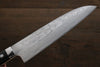 Takeshi Saji VG10 Damascus Santoku 180mm Black Micarta Handle - Seisuke Knife - Slide 4