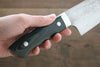 Takeshi Saji VG10 Damascus Santoku 180mm Black Micarta Handle - Seisuke Knife - Slide 12