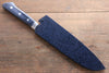 Seisuke Seiun VG10 33 Layer Damascus Santoku 180mm Blue Pakka wood Handle with Sheath - Seisuke Knife - Slide 12