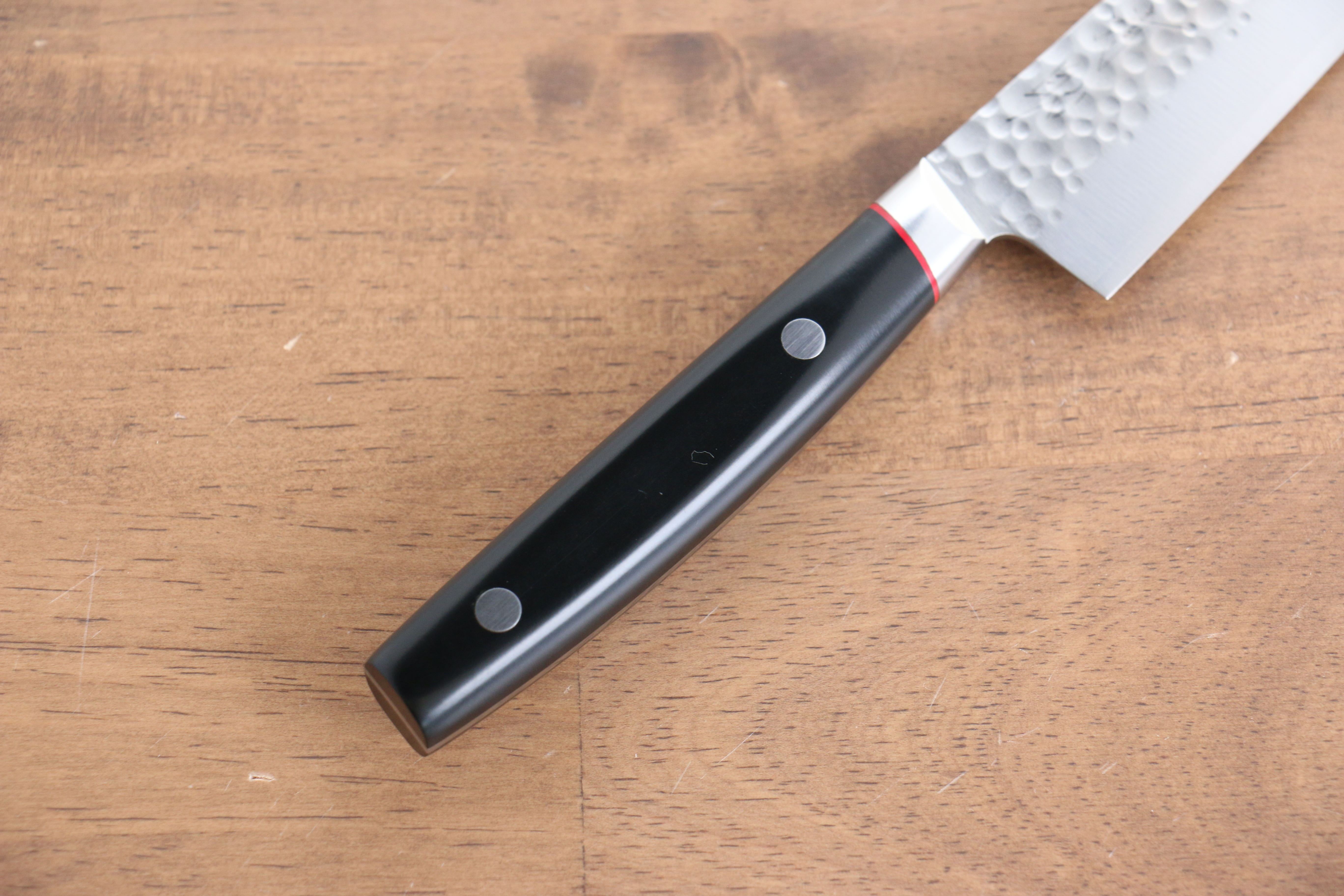 Seisuke PRO-J VG10 Hammered Petty-Utility 150mm Black Micarta Handle - Seisuke Knife