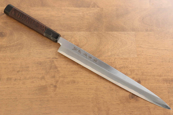 Sakai Takayuki Tokujyo White Steel No.2 Yanagiba Wenge with Double Water Buffalo Ring Handle - Seisuke Knife