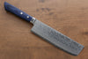 Kunihira Sairyu VG10 Damascus Usuba 165mm Blue Pakka wood Handle - Seisuke Knife - Slide 1