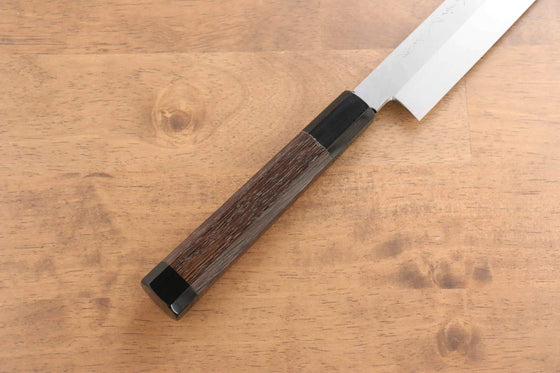 Sakai Takayuki Honyaki White Steel No.2 Yanagiba Wenge with Double Water Buffalo Ring Handle - Seisuke Knife