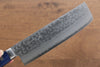 Kunihira Sairyu VG10 Damascus Usuba 165mm Blue Pakka wood Handle - Seisuke Knife - Slide 4