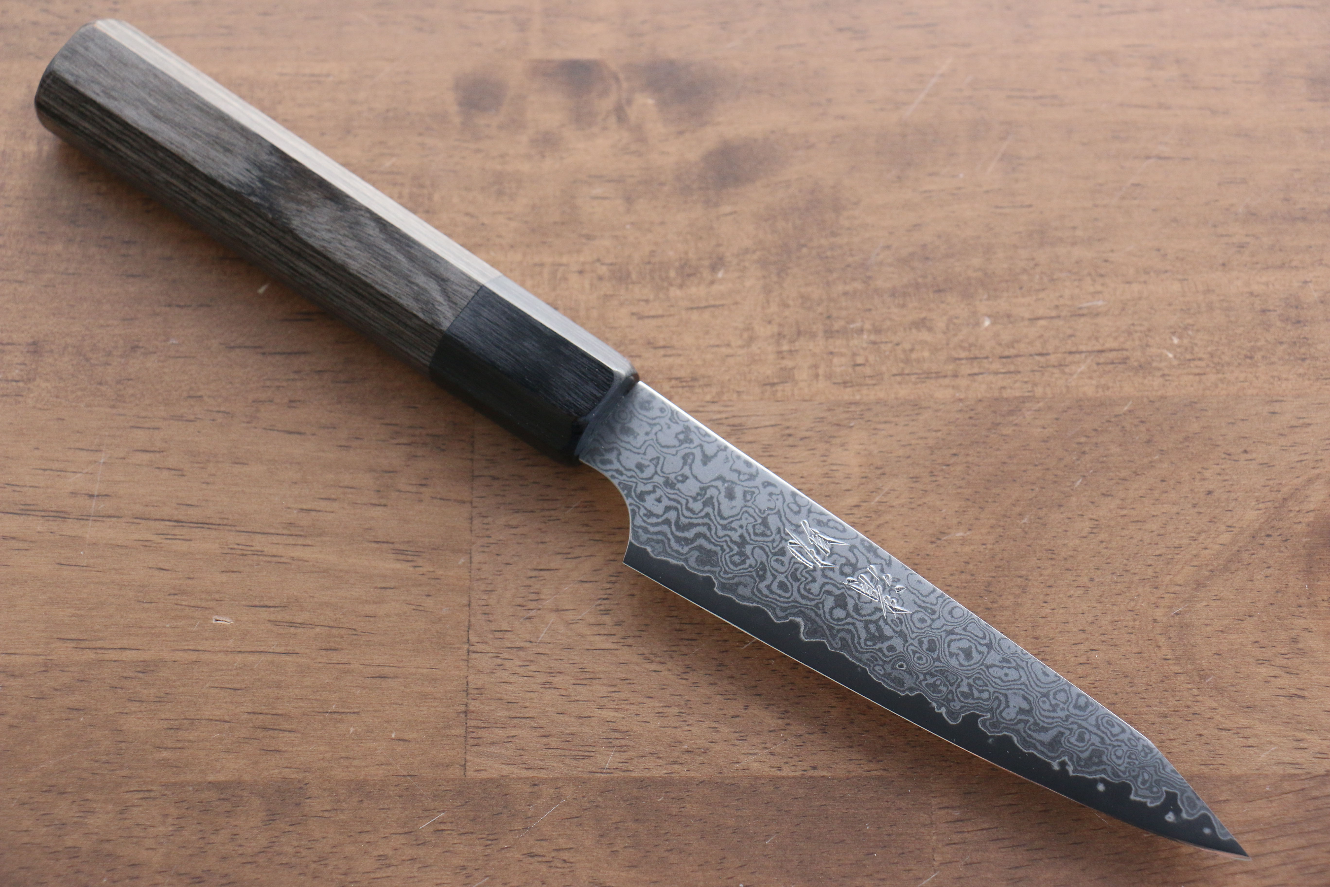Seisuke VG10 33 Layer Damascus Kiritsuke Petty-Utility 120mm Gray Pakkawood Handle - Seisuke Knife