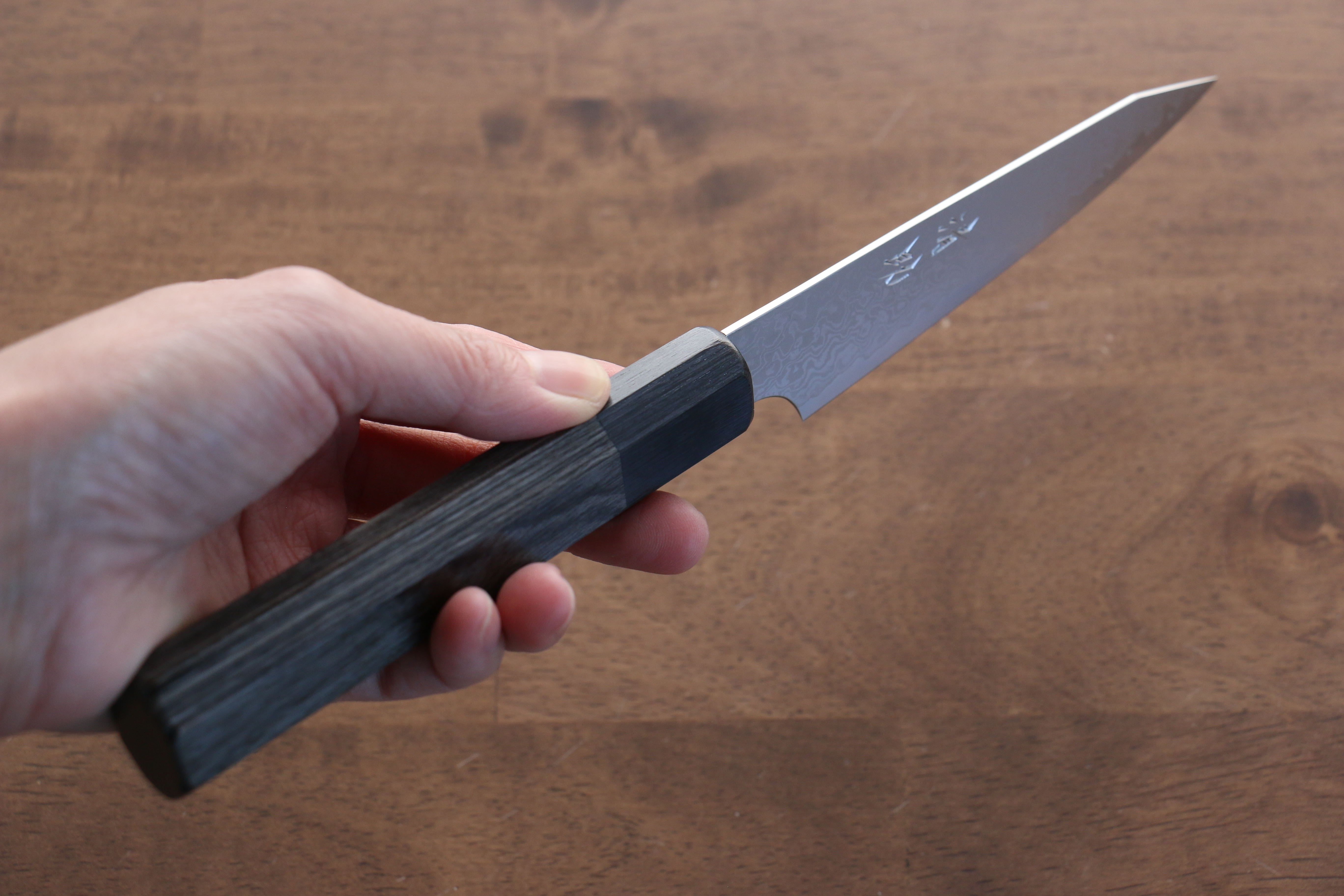 Seisuke VG10 33 Layer Damascus Kiritsuke Petty-Utility 120mm Gray Pakkawood Handle - Seisuke Knife