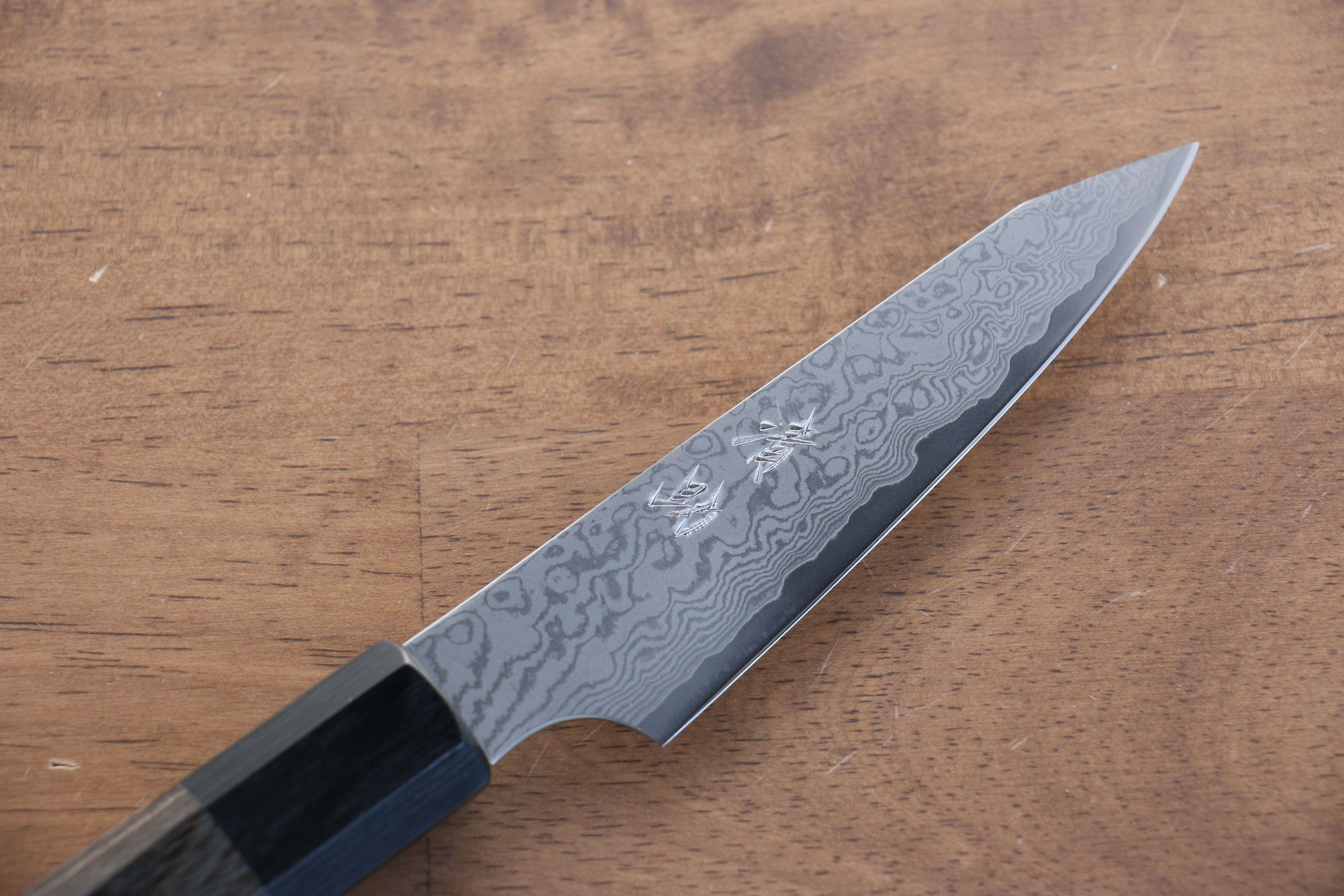 Seisuke VG10 33 Layer Damascus Kiritsuke Petty-Utility 105mm Gray Pakkawood Handle - Seisuke Knife