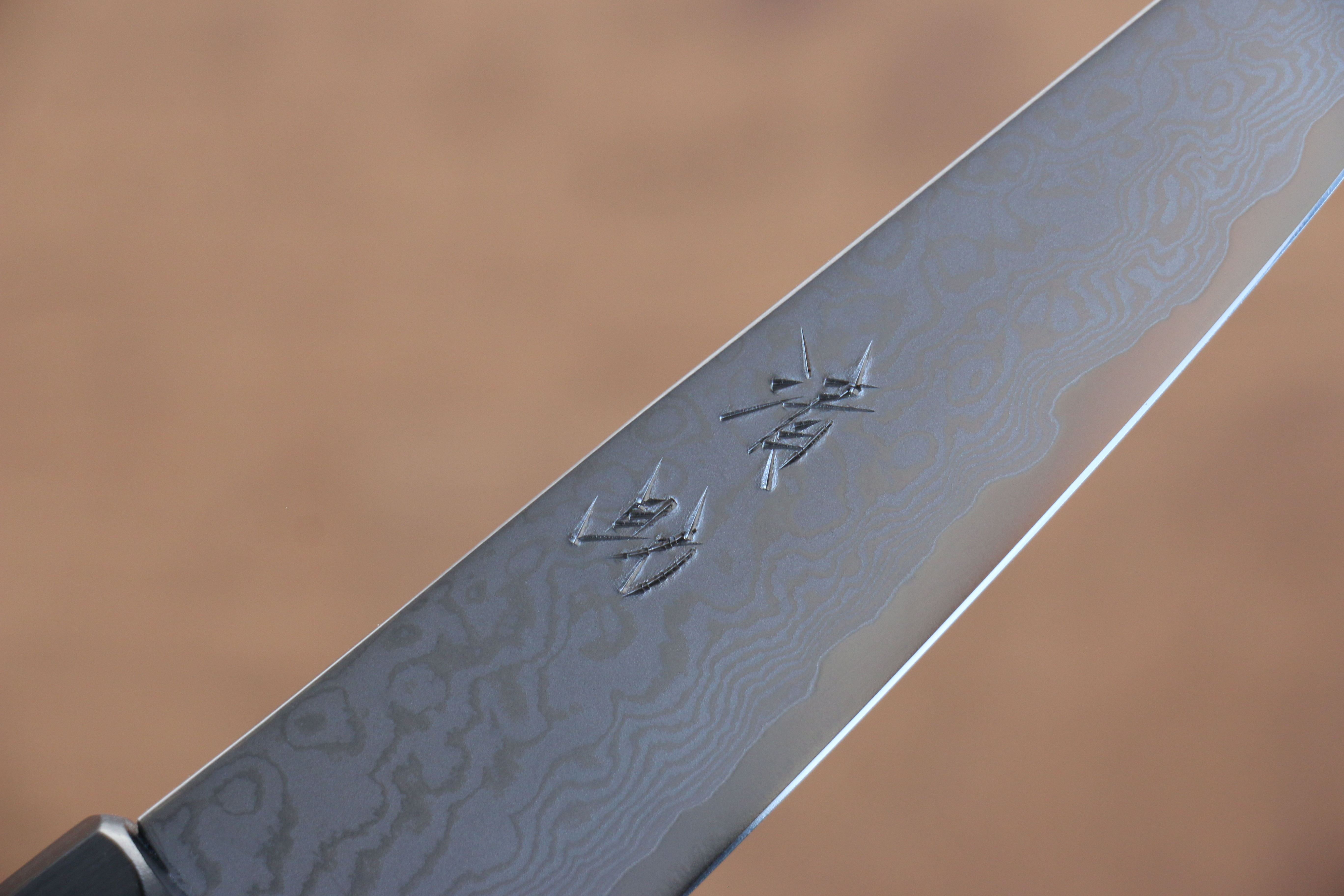 Seisuke VG10 33 Layer Damascus Kiritsuke Petty-Utility 105mm Gray Pakkawood Handle - Seisuke Knife