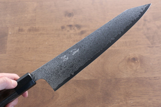 Seisuke VG10 33 Layer Damascus Kiritsuke Gyuto 240mm Gray Pakka wood Handle - Seisuke Knife