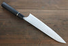 Takeshi Saji SG2 Diamond Finish Damascus Gyuto 240mm Ebony Wood Handle - Seisuke Knife - Slide 2