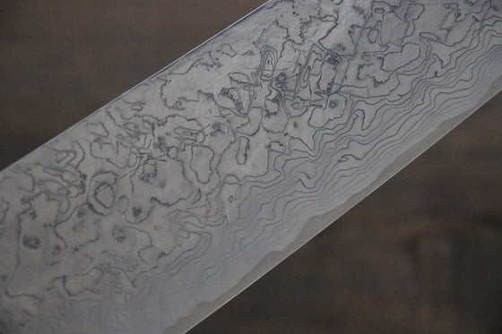 Takeshi Saji SG2 Diamond Finish Damascus Gyuto 240mm Ebony Wood Handle - Seisuke Knife