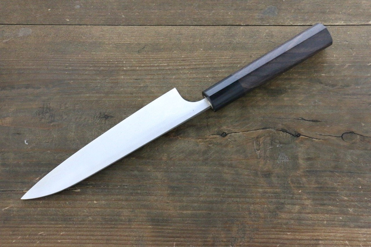 Shungo Ogata White Steel No.2 Damascus Petty-Utility 150mm Shitan Handle - Seisuke Knife